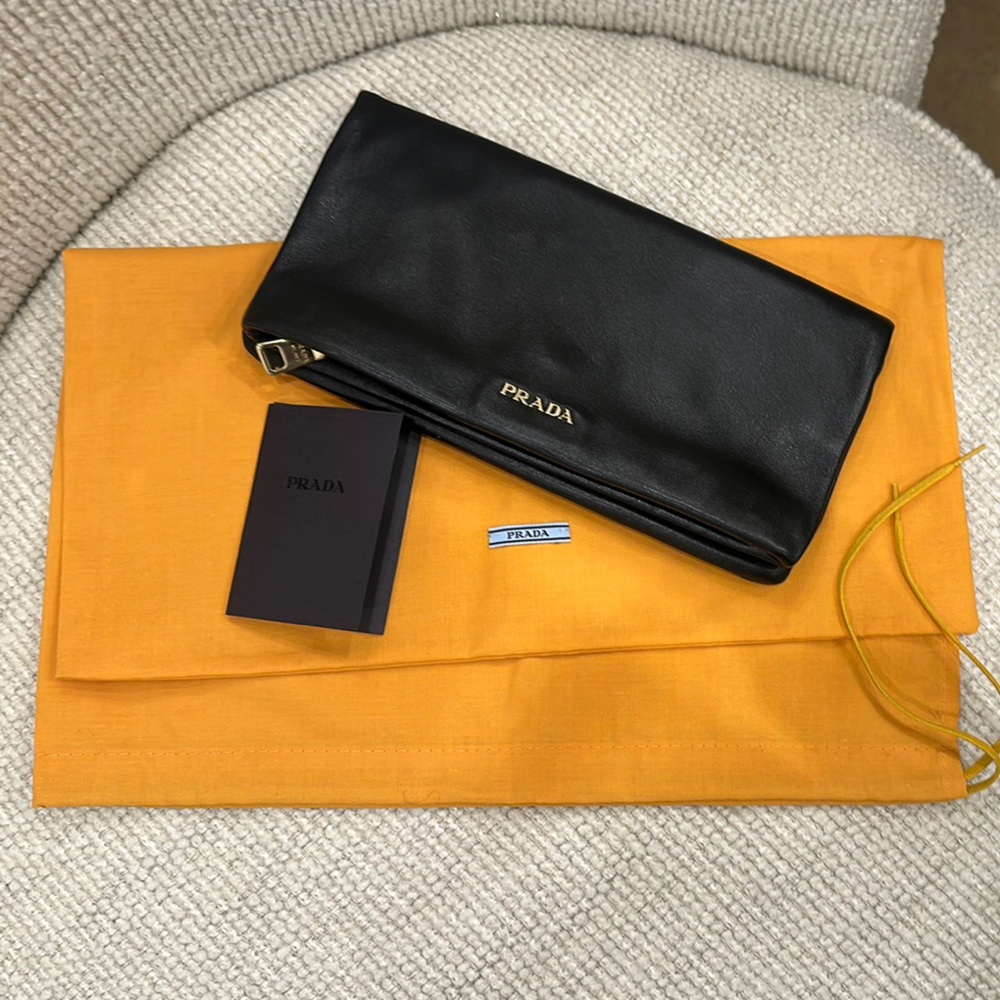 Prada Black Leather Wallet/pouch. Never used